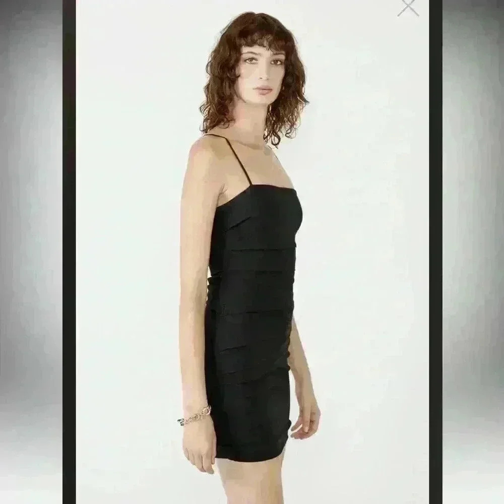 BARDOT- NWT COCO MINI DRESS IN BLACK Sz XS - Picture 3 of 10